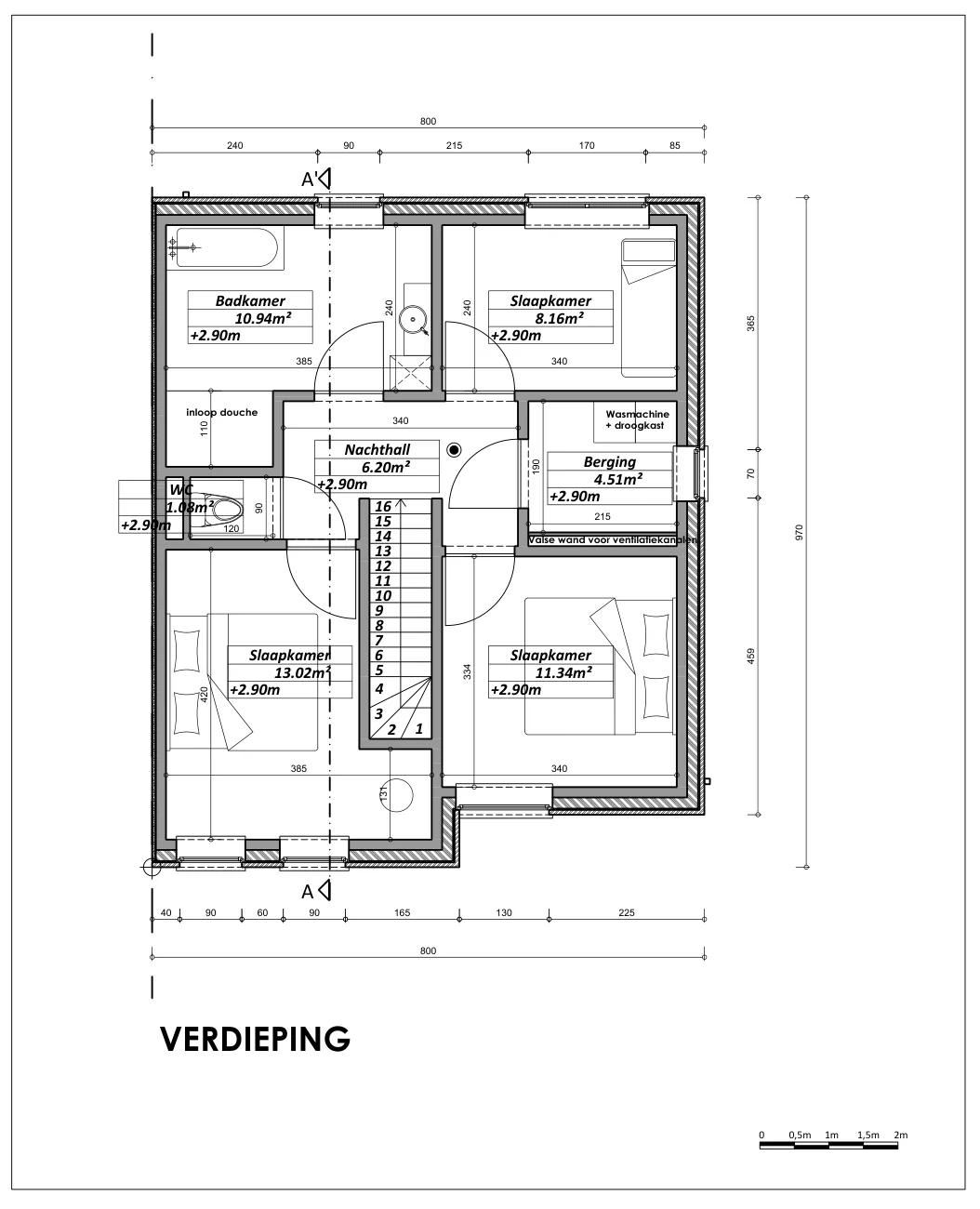 AutoCAD permit drawing: First-floor plan